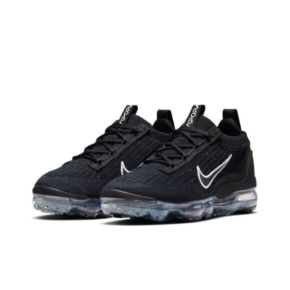 Nike Air Vapormax 2021 FK Flyknit Black Metallic Silver White DC4112-002 Wmns 8 - Picture 2 of 7
